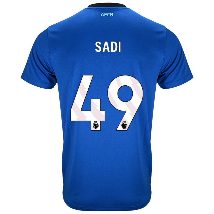 נשים דומיניק סאדי #49 כחול שחור הרחק ג'רזי 2025/26 חולצה קצרה