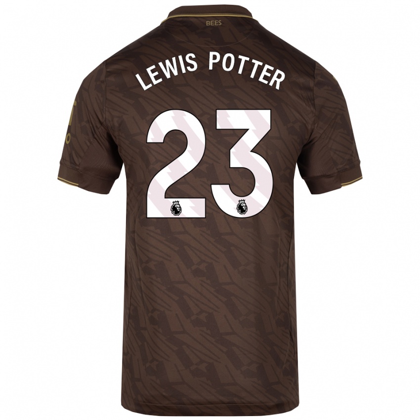 נשים קין לואיס-פוטר #23 חום זהב הרחק ג'רזי 2025/26 חולצה קצרה