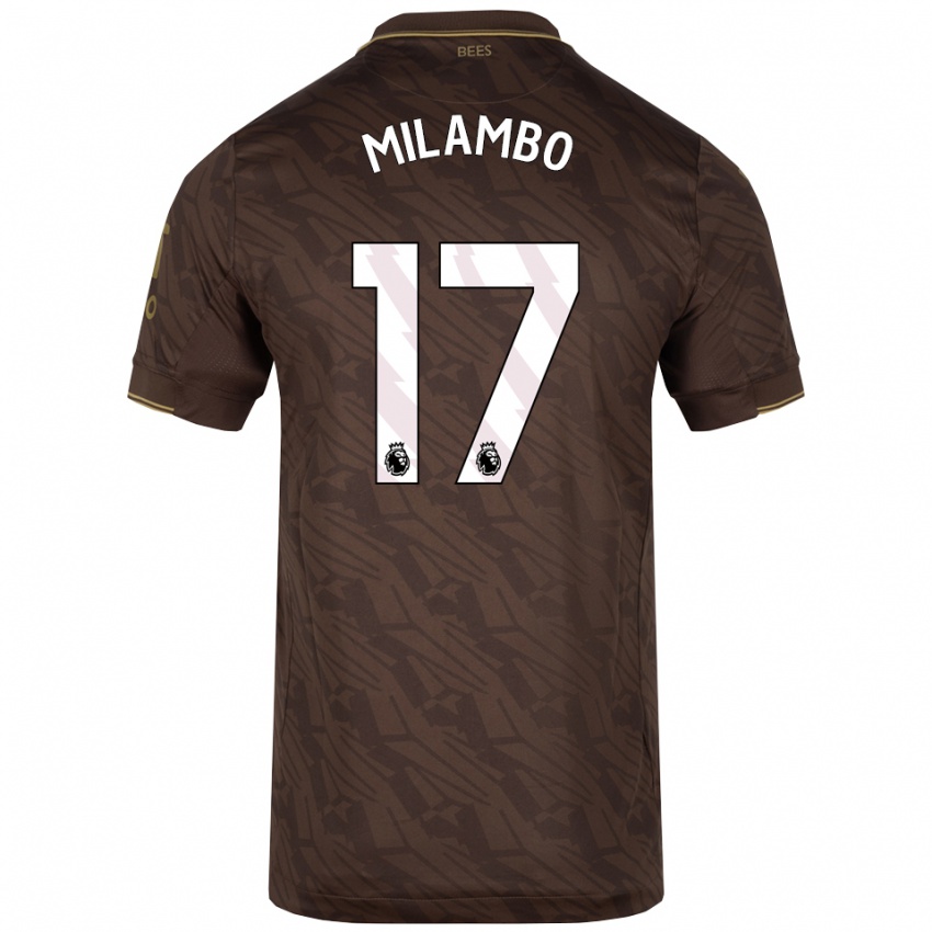 נשים Antoni Milambo #17 חום זהב הרחק ג'רזי 2025/26 חולצה קצרה