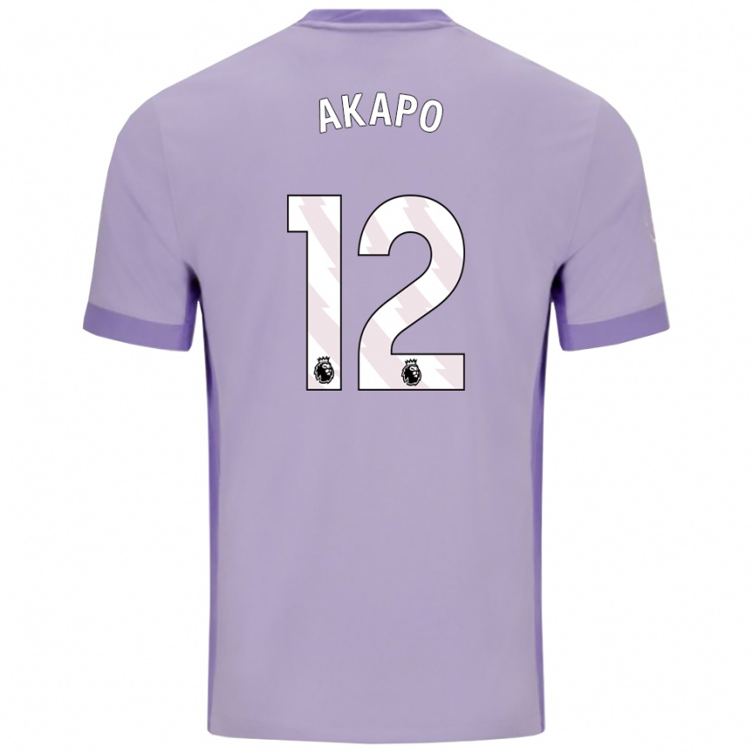 נשים טובי אקאפו #12 טארו סגול לבן הרחק ג'רזי 2025/26 חולצה קצרה