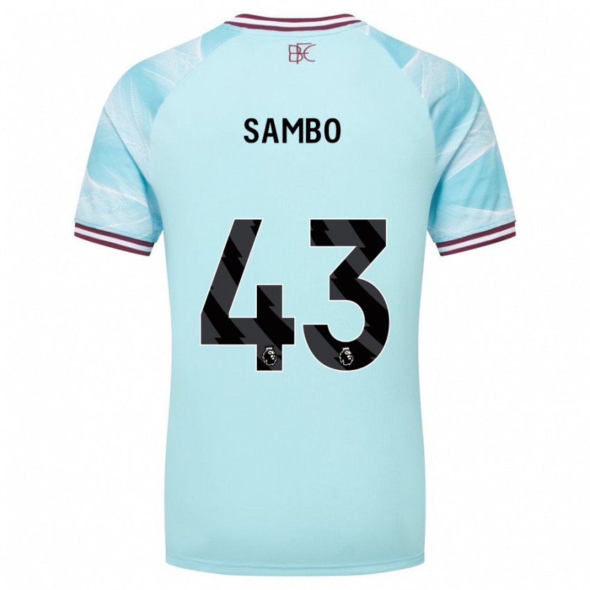 נשים Shurandy Sambo #43 תכלת בורדו הרחק ג'רזי 2025/26 חולצה קצרה