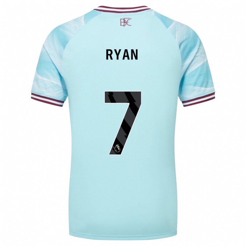 נשים חגורה ראיין #7 תכלת בורדו הרחק ג'רזי 2025/26 חולצה קצרה