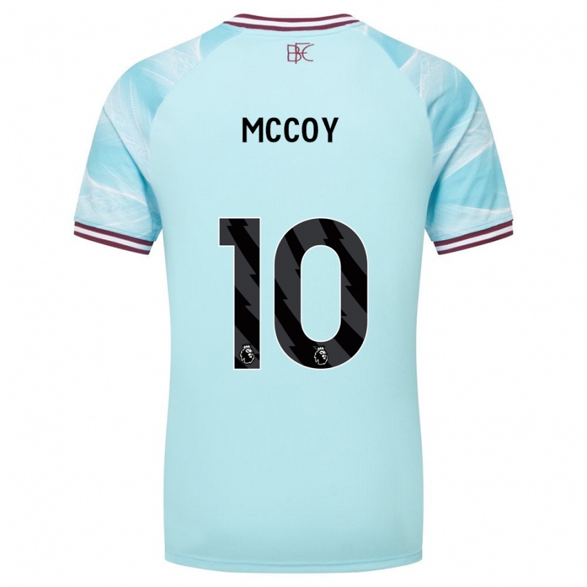 נשים Adam Mccoy #10 תכלת בורדו הרחק ג'רזי 2025/26 חולצה קצרה