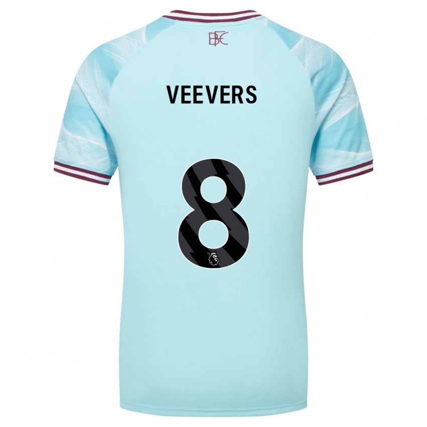 נשים צ׳ארלי וווארס #8 תכלת בורדו הרחק ג'רזי 2025/26 חולצה קצרה