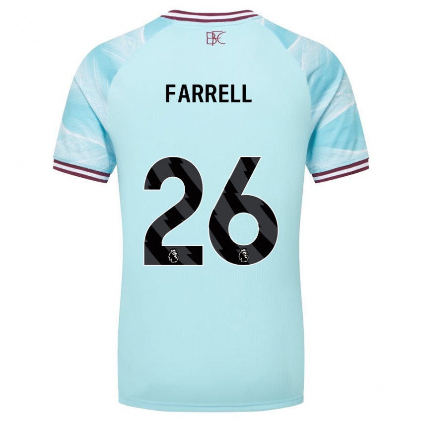 נשים Lucy Farrell #26 תכלת בורדו הרחק ג'רזי 2025/26 חולצה קצרה