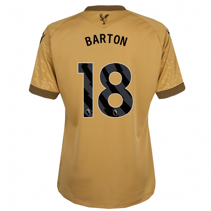 נשים Kirsty Barton #18 זהב שחור הרחק ג'רזי 2025/26 חולצה קצרה