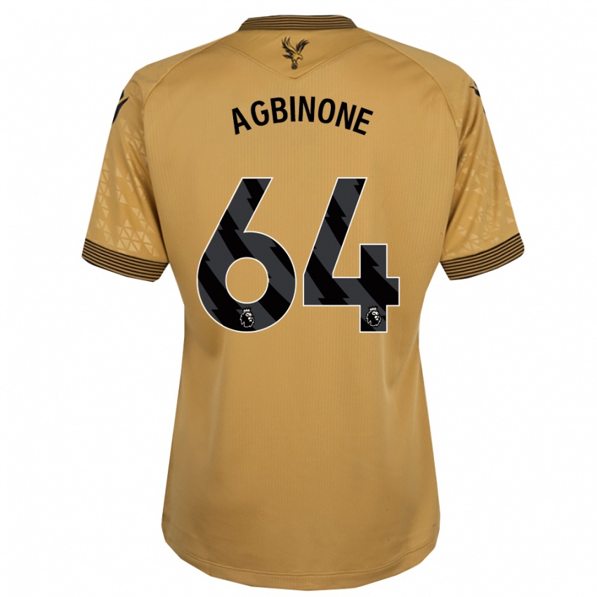 נשים Asher Agbinone #64 זהב שחור הרחק ג'רזי 2025/26 חולצה קצרה