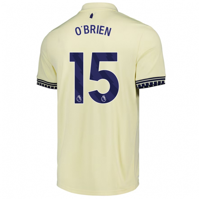 נשים ג'ייק אובריאן #15 לבן מלוכלך שחור הרחק ג'רזי 2025/26 חולצה קצרה