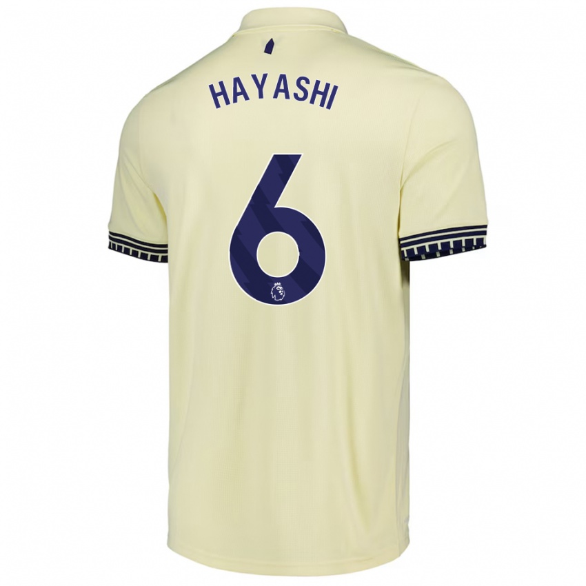 נשים הונוקה האיאשי #6 לבן מלוכלך שחור הרחק ג'רזי 2025/26 חולצה קצרה