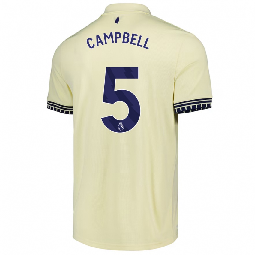 נשים אלייז'ה קמפבל #5 לבן מלוכלך שחור הרחק ג'רזי 2025/26 חולצה קצרה