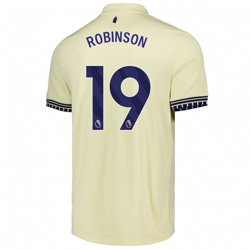 נשים Katie Robinson #19 לבן מלוכלך שחור הרחק ג'רזי 2025/26 חולצה קצרה