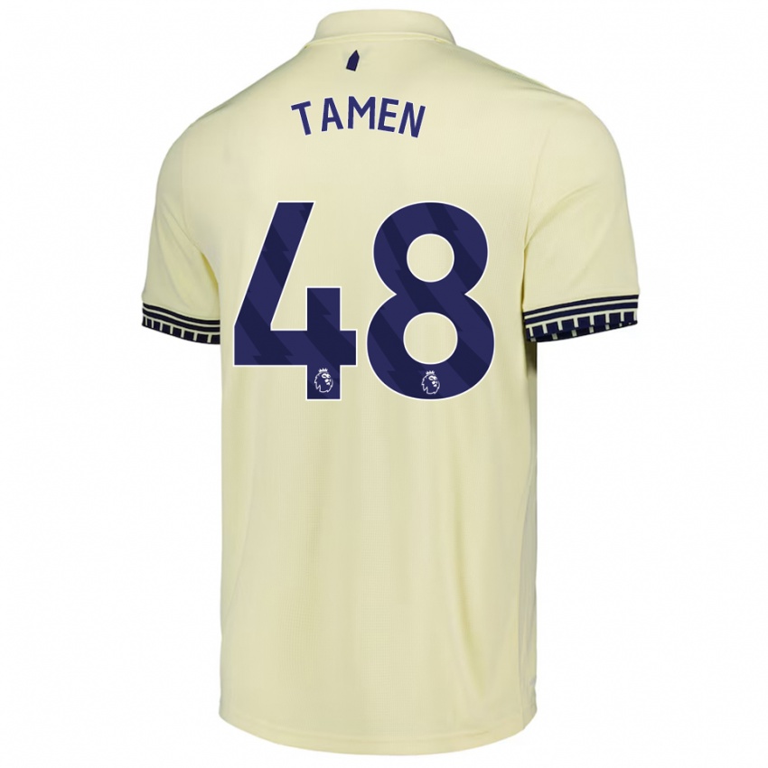 נשים וויליאם טאמן #48 לבן מלוכלך שחור הרחק ג'רזי 2025/26 חולצה קצרה