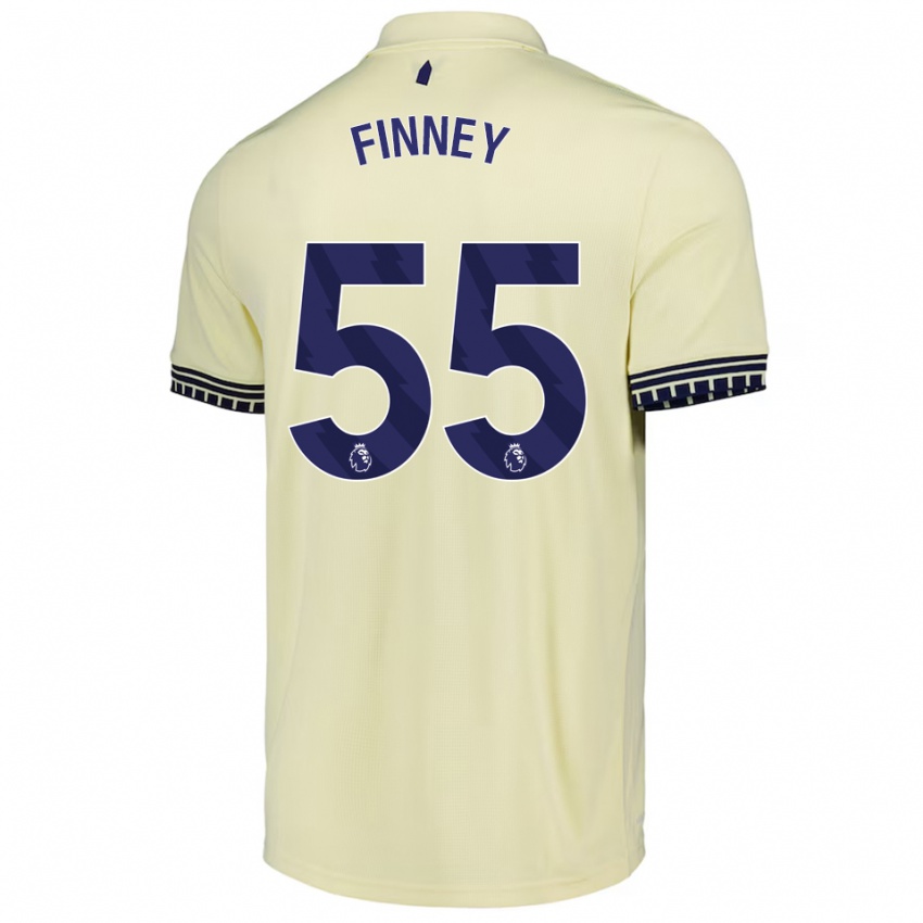 נשים ג'ורג' פיני #55 לבן מלוכלך שחור הרחק ג'רזי 2025/26 חולצה קצרה