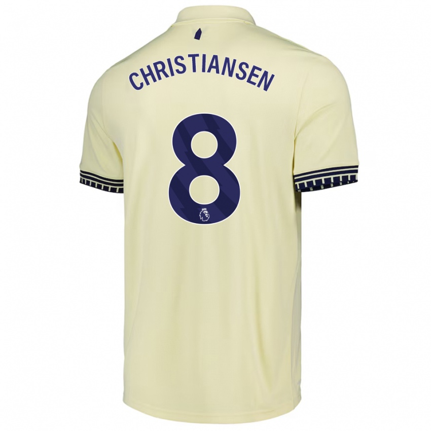 נשים Izzy Christiansen #8 לבן מלוכלך שחור הרחק ג'רזי 2025/26 חולצה קצרה