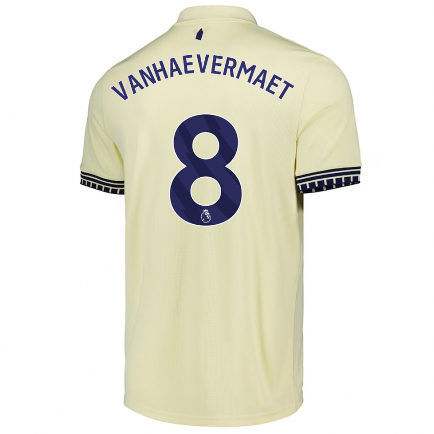 נשים Justine Vanhaevermaet #8 לבן מלוכלך שחור הרחק ג'רזי 2025/26 חולצה קצרה