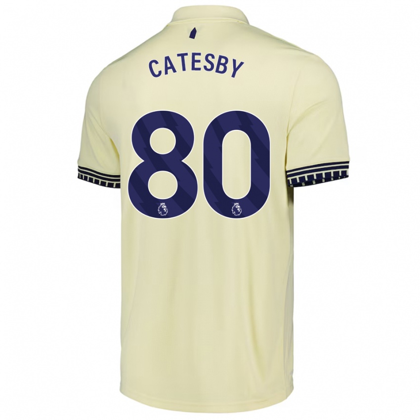 נשים ג'ואל קטסבי #80 לבן מלוכלך שחור הרחק ג'רזי 2025/26 חולצה קצרה