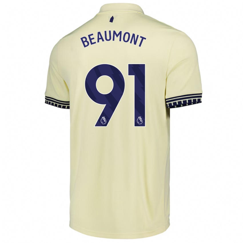 נשים ג'ייקוב בומונט-קלארק #91 לבן מלוכלך שחור הרחק ג'רזי 2025/26 חולצה קצרה