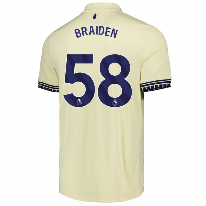 נשים בריידן גראהם #58 לבן מלוכלך שחור הרחק ג'רזי 2025/26 חולצה קצרה