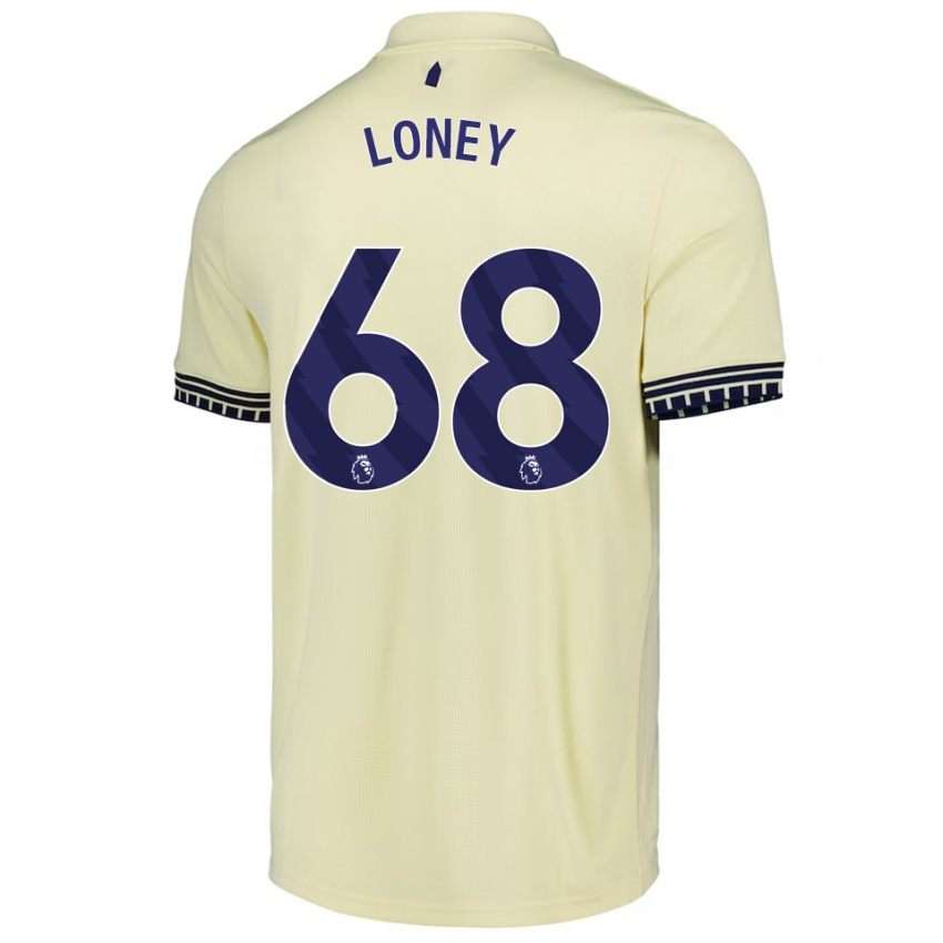 נשים קיירן לוני #68 לבן מלוכלך שחור הרחק ג'רזי 2025/26 חולצה קצרה