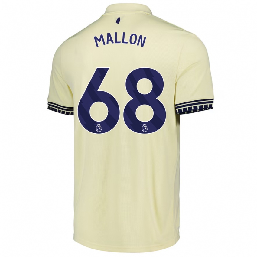 נשים Mathew Mallon #68 לבן מלוכלך שחור הרחק ג'רזי 2025/26 חולצה קצרה