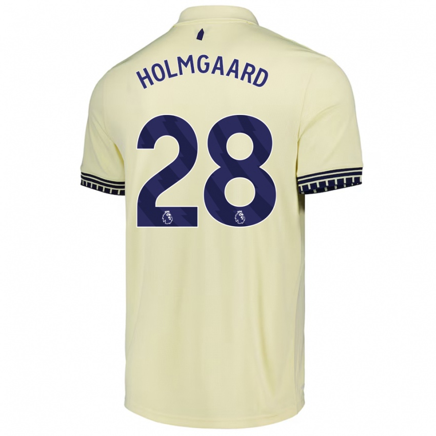 נשים קארן הולמגארד #28 לבן מלוכלך שחור הרחק ג'רזי 2025/26 חולצה קצרה