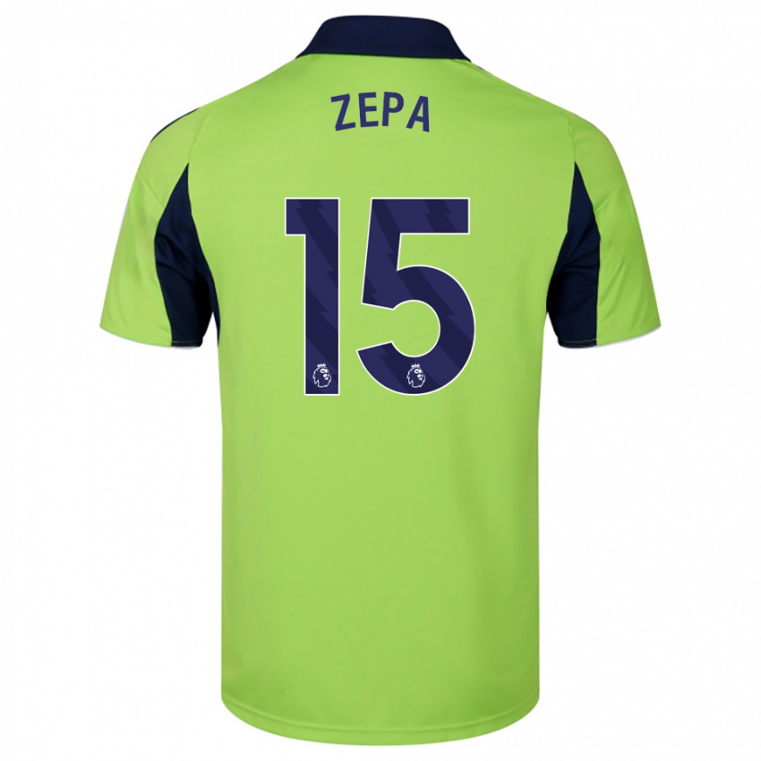 נשים Macauley Zepa #15 ירוק נייבי לבן הרחק ג'רזי 2025/26 חולצה קצרה