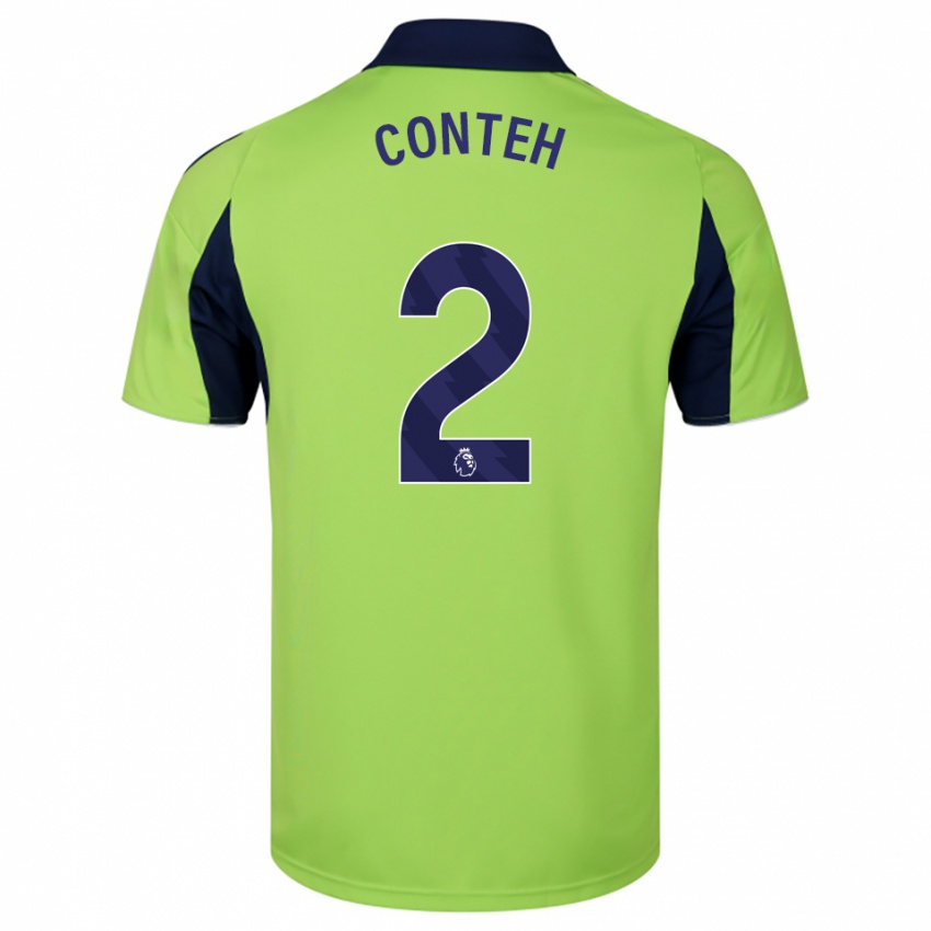 נשים Daniel Conteh #2 ירוק נייבי לבן הרחק ג'רזי 2025/26 חולצה קצרה