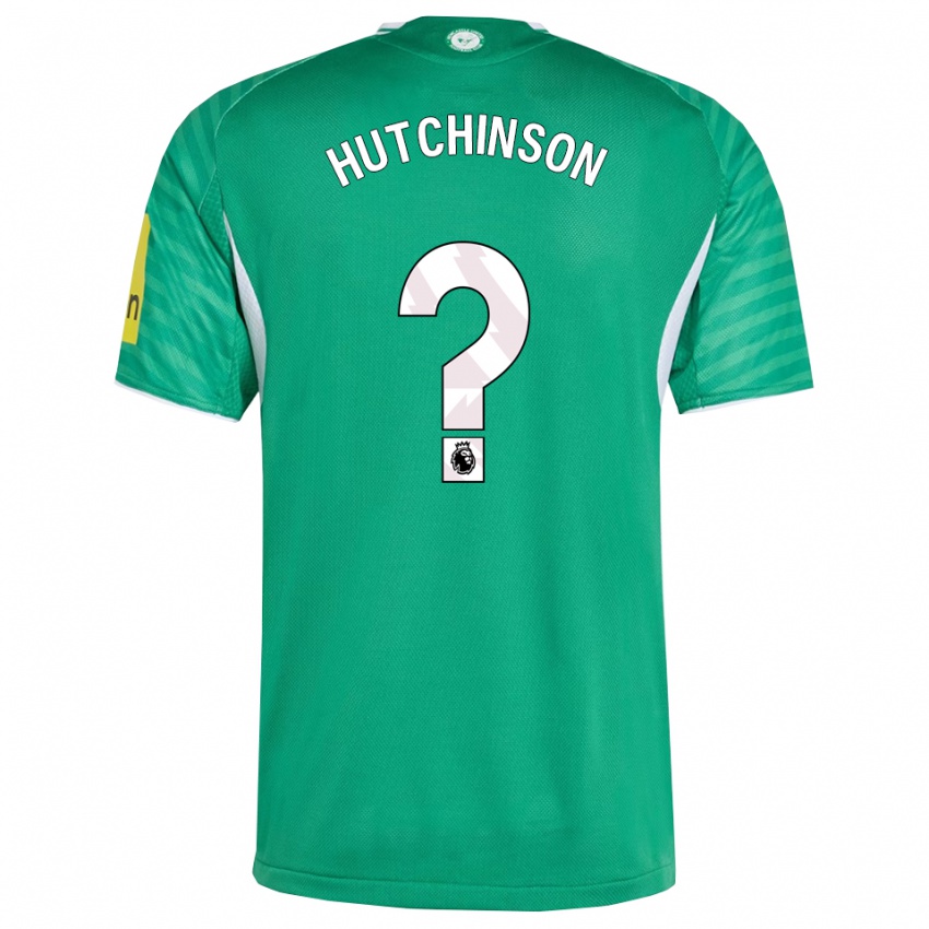 נשים Noah Hutchinson #0 ירוק לבן הרחק ג'רזי 2025/26 חולצה קצרה