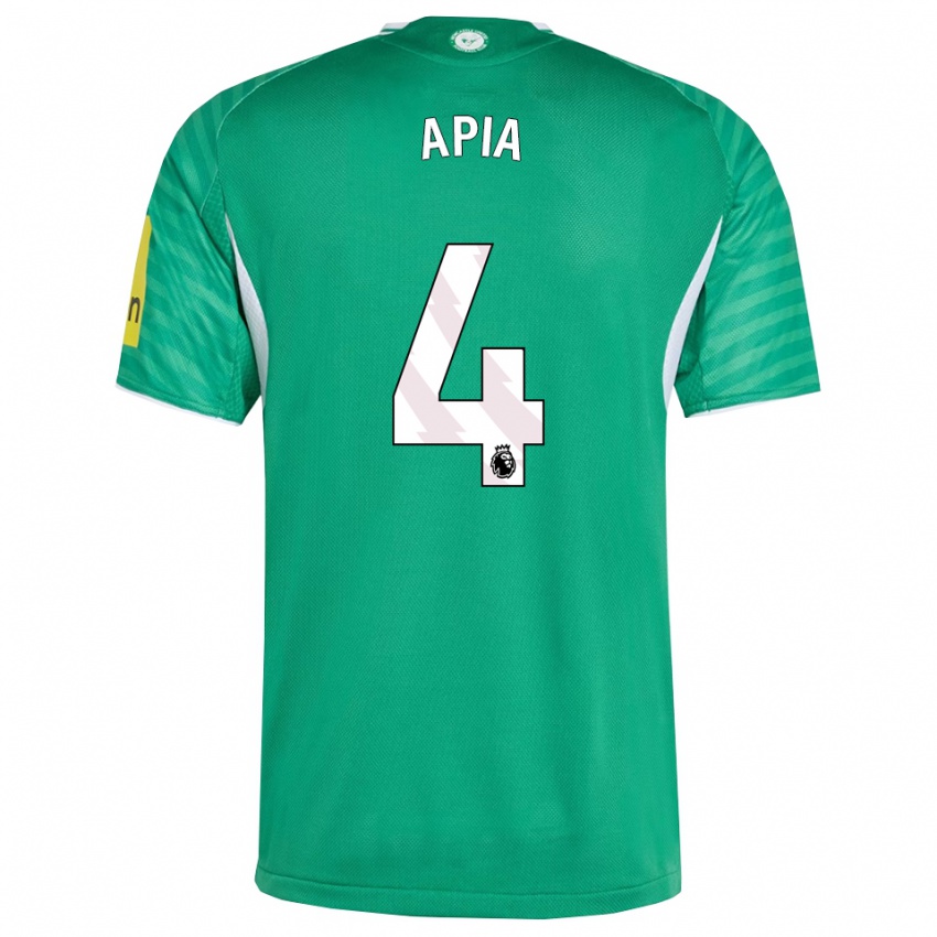נשים Aaron Apia #4 ירוק לבן הרחק ג'רזי 2025/26 חולצה קצרה