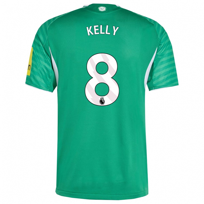 נשים אמה קלי #8 ירוק לבן הרחק ג'רזי 2025/26 חולצה קצרה