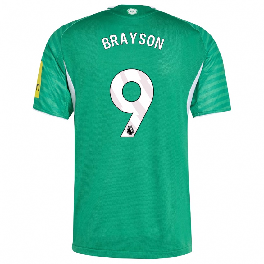 נשים ג׳ו בראייסון #9 ירוק לבן הרחק ג'רזי 2025/26 חולצה קצרה