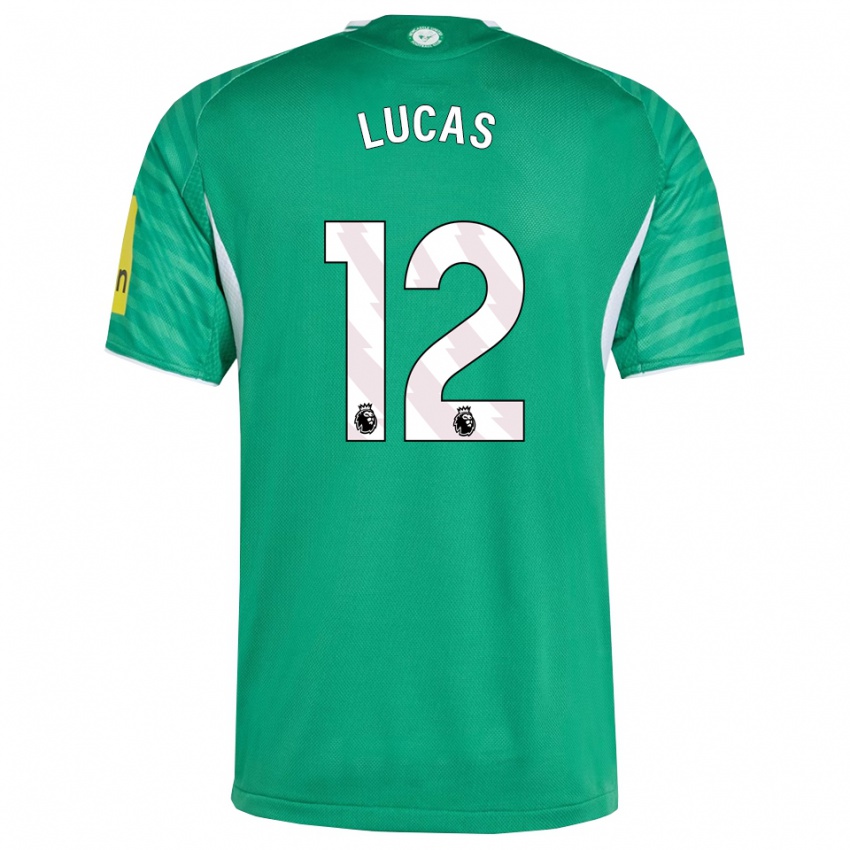 נשים Kayden Lucas #12 ירוק לבן הרחק ג'רזי 2025/26 חולצה קצרה