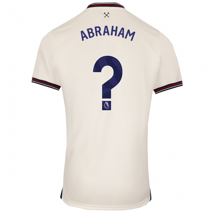 נשים דונדרה אברהם #0 לבן מלוכלך הרחק ג'רזי 2025/26 חולצה קצרה