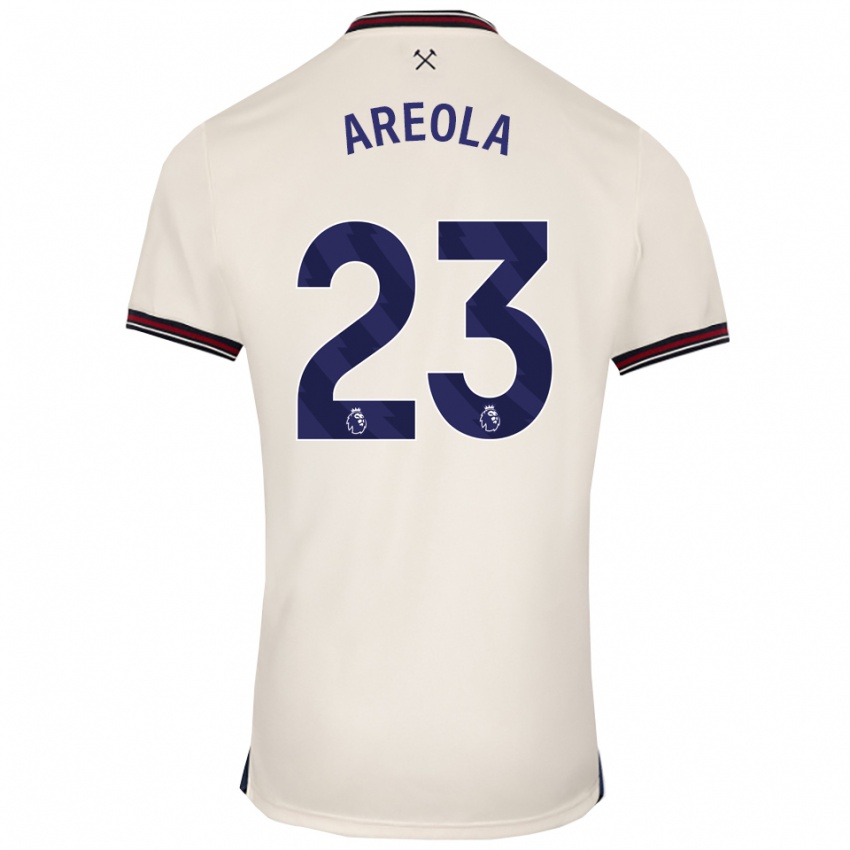 נשים אלפונס אראולה #23 לבן מלוכלך הרחק ג'רזי 2025/26 חולצה קצרה