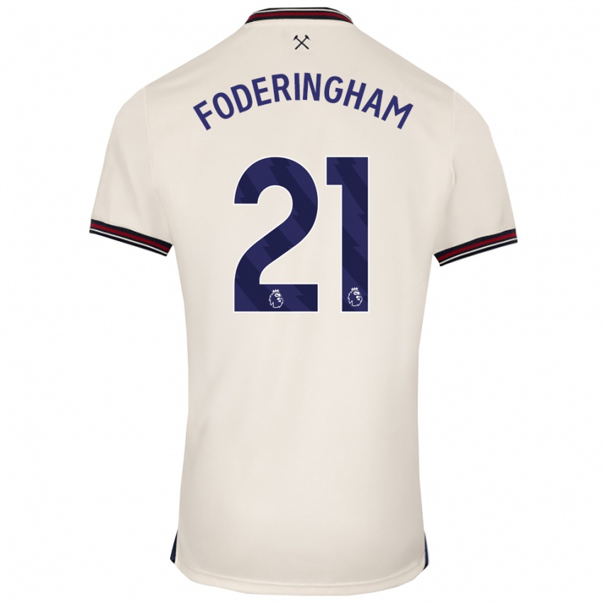 נשים וס פודרינגהאם #21 לבן מלוכלך הרחק ג'רזי 2025/26 חולצה קצרה