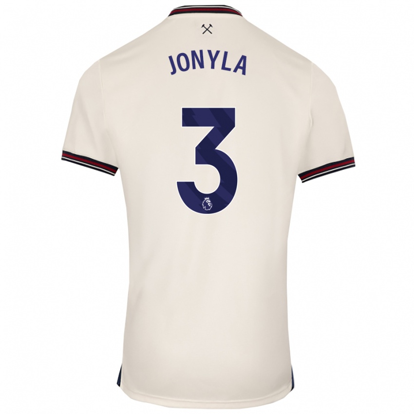 נשים Tomas Jonyla #3 לבן מלוכלך הרחק ג'רזי 2025/26 חולצה קצרה