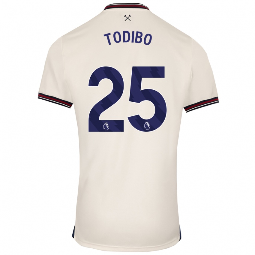 נשים ז'אן-קלר טודיבו #25 לבן מלוכלך הרחק ג'רזי 2025/26 חולצה קצרה