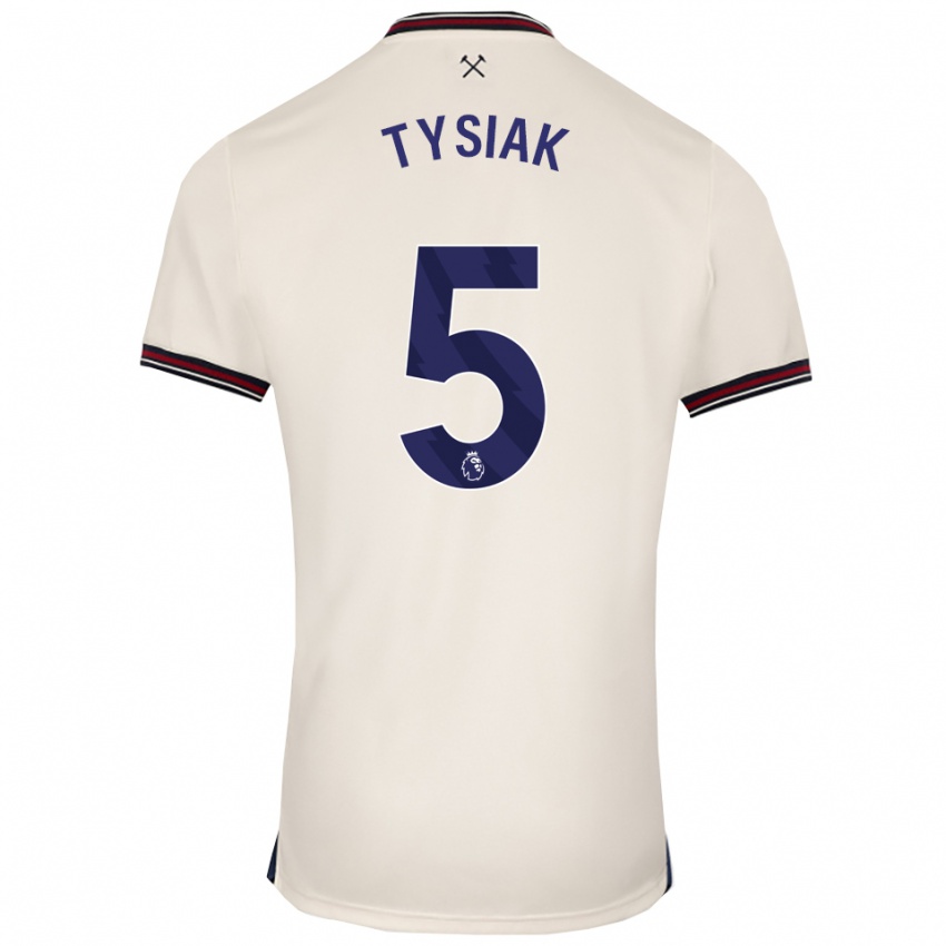 נשים אמבר טיסיאק #5 לבן מלוכלך הרחק ג'רזי 2025/26 חולצה קצרה