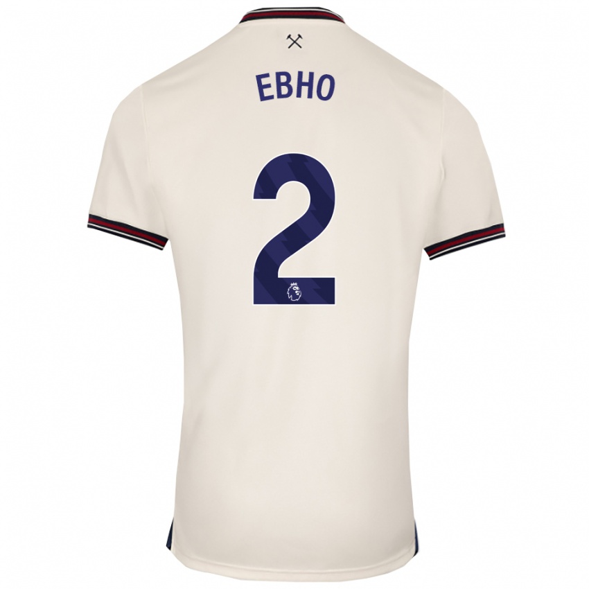 נשים Riley Ebho #2 לבן מלוכלך הרחק ג'רזי 2025/26 חולצה קצרה