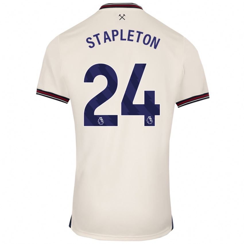 נשים ג'סי סטייפלטון #24 לבן מלוכלך הרחק ג'רזי 2025/26 חולצה קצרה