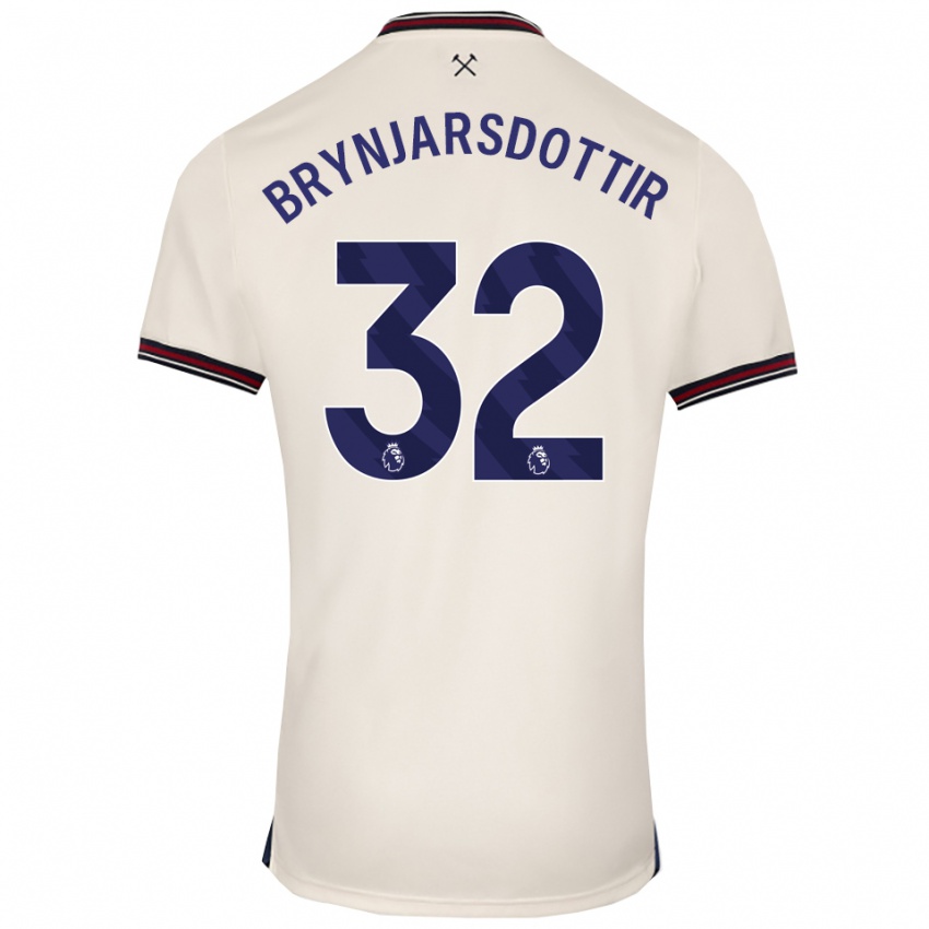 נשים דאגני ברינארסדוטיר #32 לבן מלוכלך הרחק ג'רזי 2025/26 חולצה קצרה