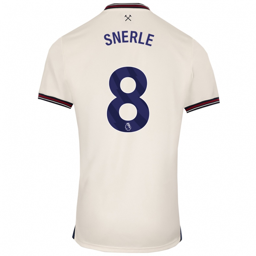 נשים אמה סנרלי #8 לבן מלוכלך הרחק ג'רזי 2025/26 חולצה קצרה