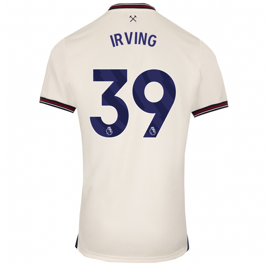 נשים אנדי אירווינג #39 לבן מלוכלך הרחק ג'רזי 2025/26 חולצה קצרה