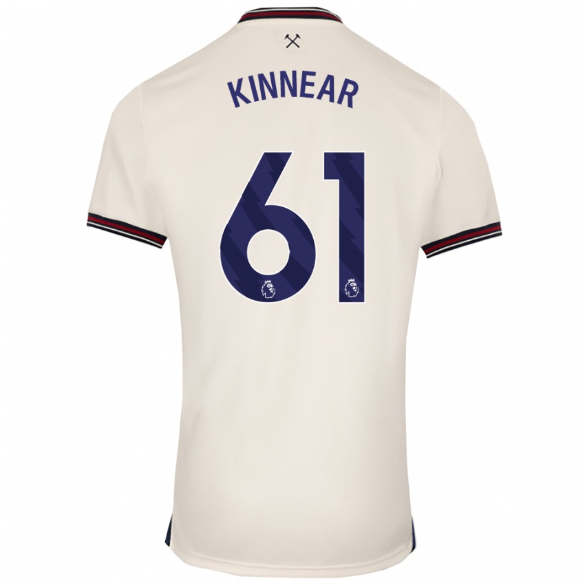 נשים בריאן קיניר #61 לבן מלוכלך הרחק ג'רזי 2025/26 חולצה קצרה