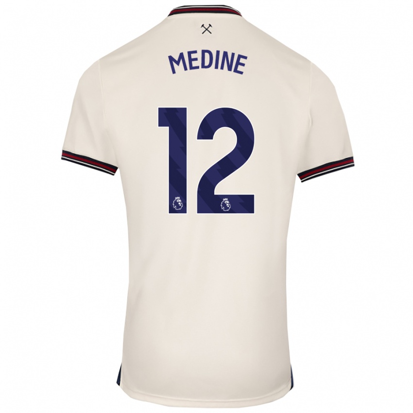 נשים יתרו מדין #12 לבן מלוכלך הרחק ג'רזי 2025/26 חולצה קצרה