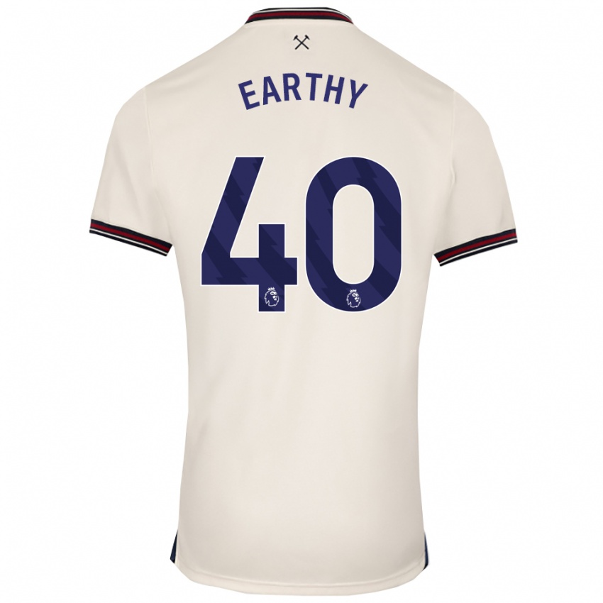 נשים George Earthy #40 לבן מלוכלך הרחק ג'רזי 2025/26 חולצה קצרה