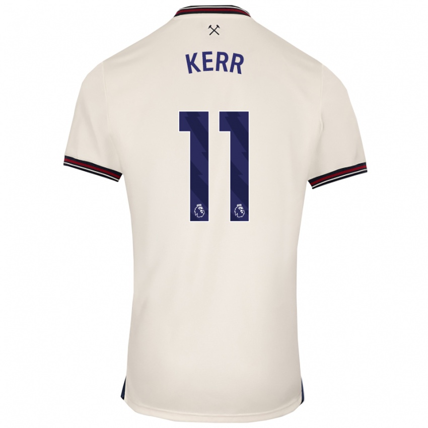 נשים Joel Kerr #11 לבן מלוכלך הרחק ג'רזי 2025/26 חולצה קצרה