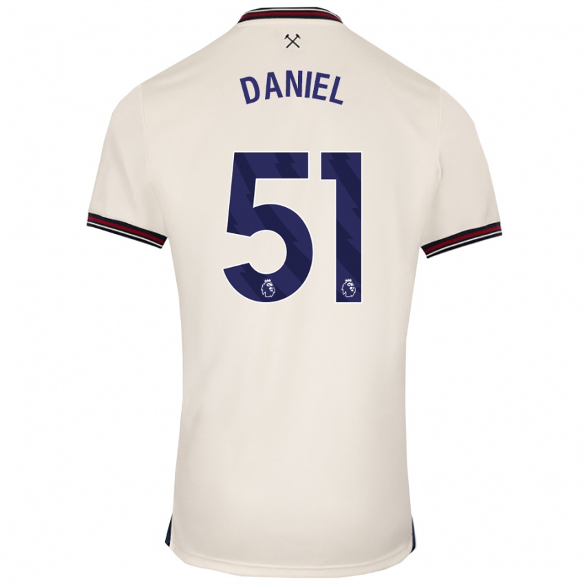 נשים דניאל צ'סטרס #51 לבן מלוכלך הרחק ג'רזי 2025/26 חולצה קצרה