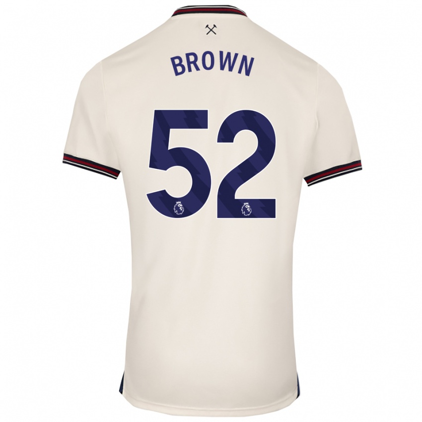 נשים חוסה לואיס בראון #52 לבן מלוכלך הרחק ג'רזי 2025/26 חולצה קצרה