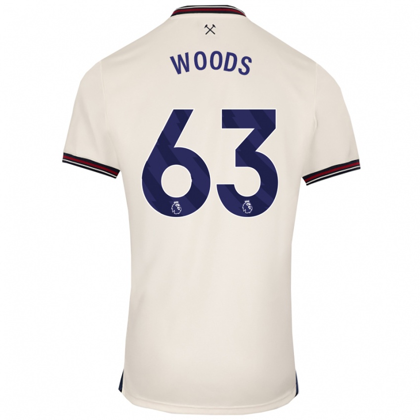 נשים Archie Woods #63 לבן מלוכלך הרחק ג'רזי 2025/26 חולצה קצרה